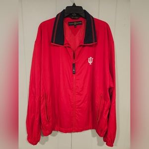 Vintage Tommy Hilfiger Golf Full Zip Windbreaker Jacket XL Indiana Hoosiers Logo